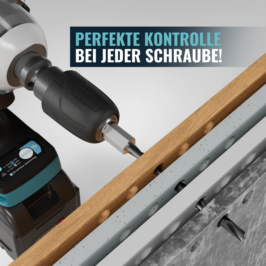 GJEMAX AKKU-SCHLAGSCHRAUBER 18V | 520NM + GRATIS WINKELSCHLEIFER - Image 4