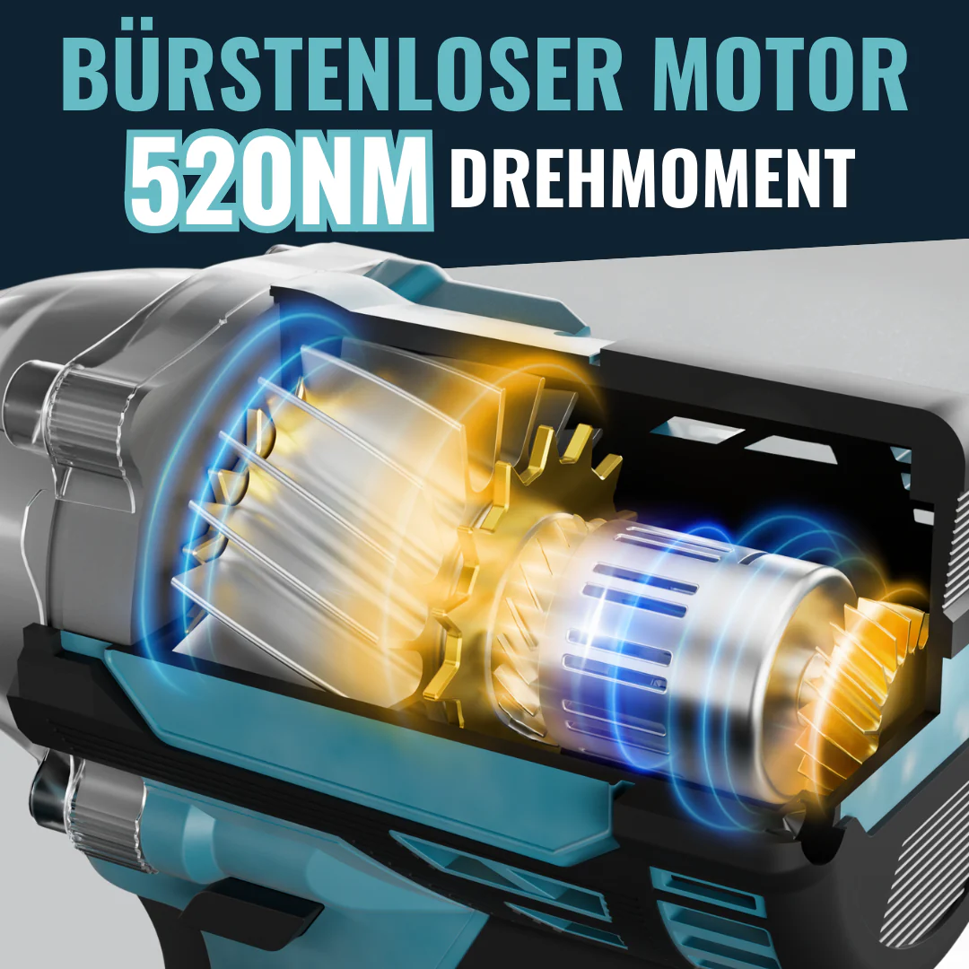 GJEMAX AKKU-SCHLAGSCHRAUBER 18V | 520NM + GRATIS WINKELSCHLEIFER - Image 5